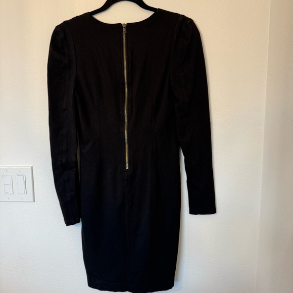 Vivienne Tam Long Sleeve V Neck Dress Charcoal women’s Medium - Picture 4 of 7